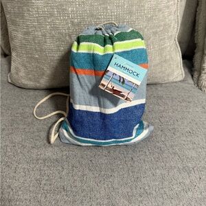 Striped Hammock with Drawstring Bag